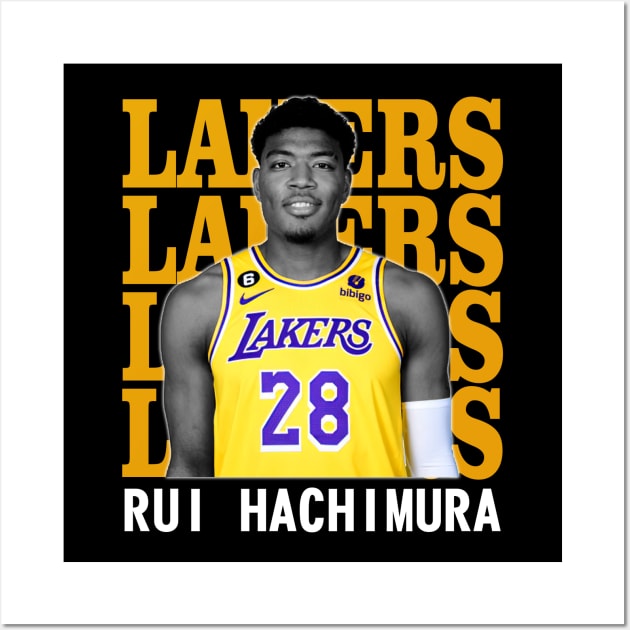 Los Angeles Lakers Rui Hachimura Wall Art by Thejockandnerd